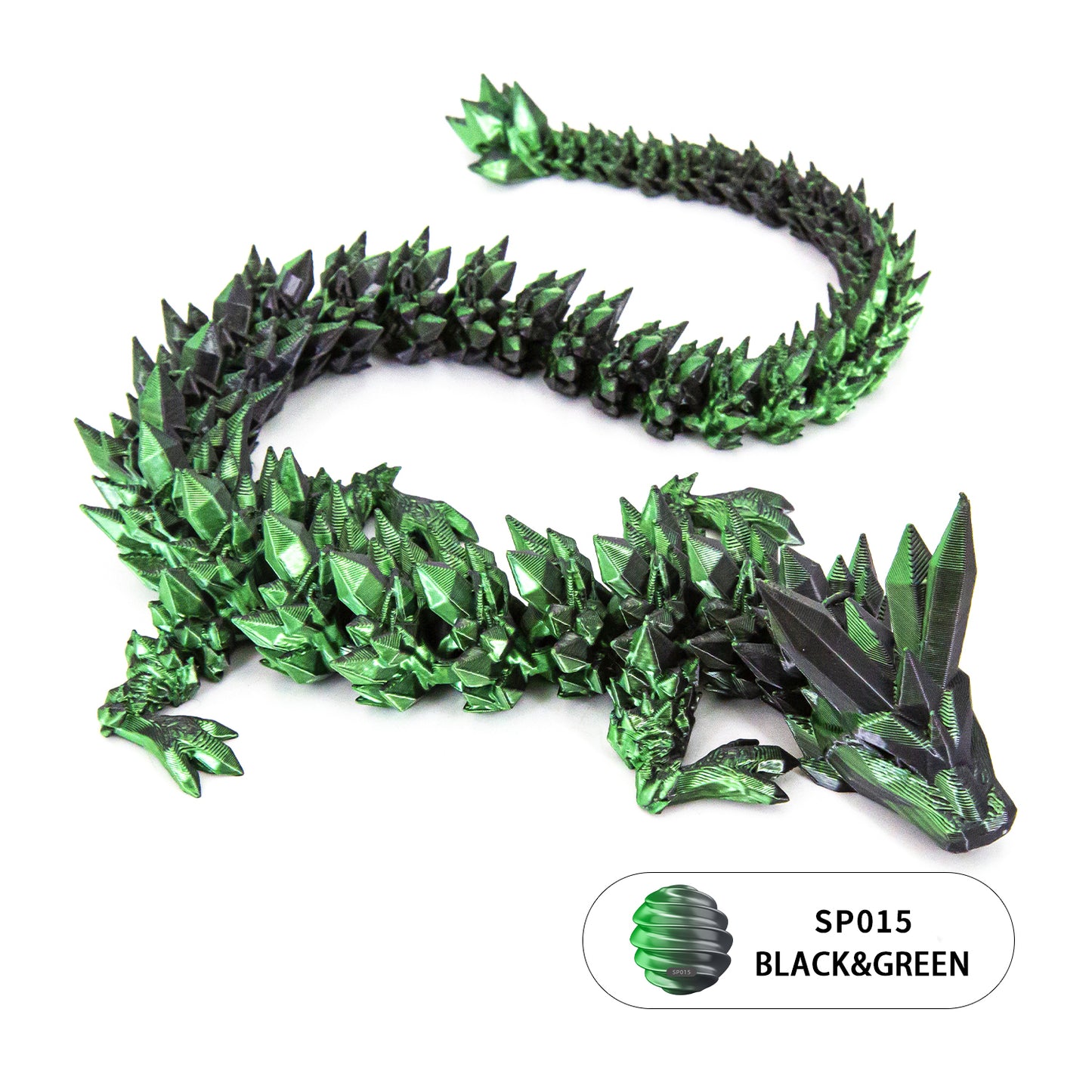 10PCS 3D printed crystal dragon