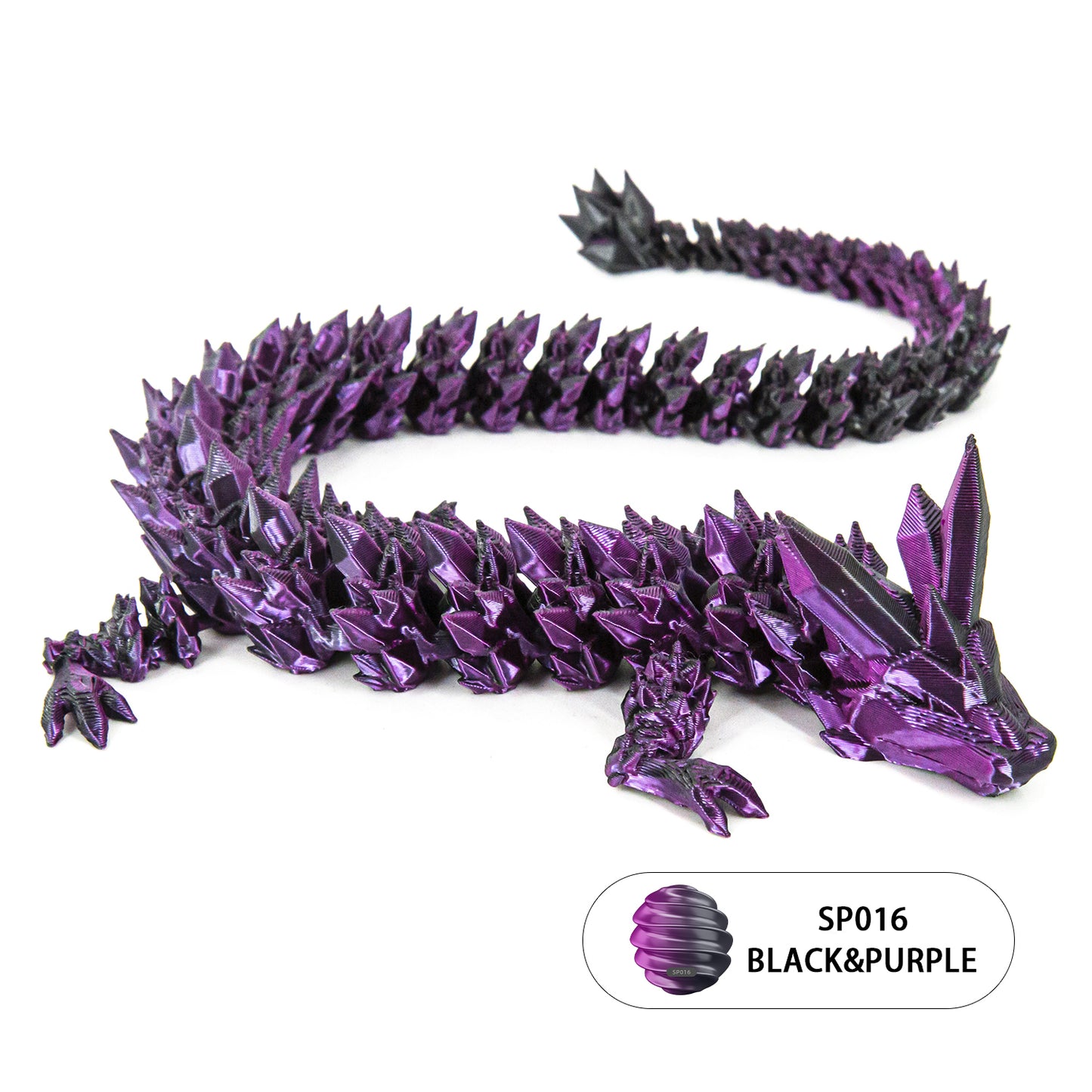 10PCS 3D printed crystal dragon