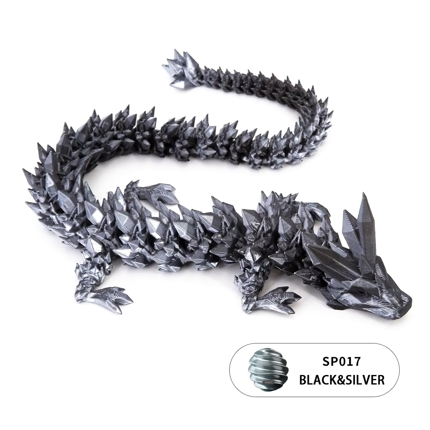 10PCS 3D printed crystal dragon