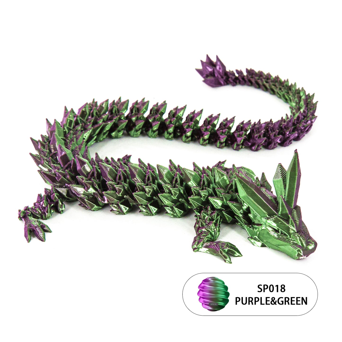 10PCS 3D printed crystal dragon