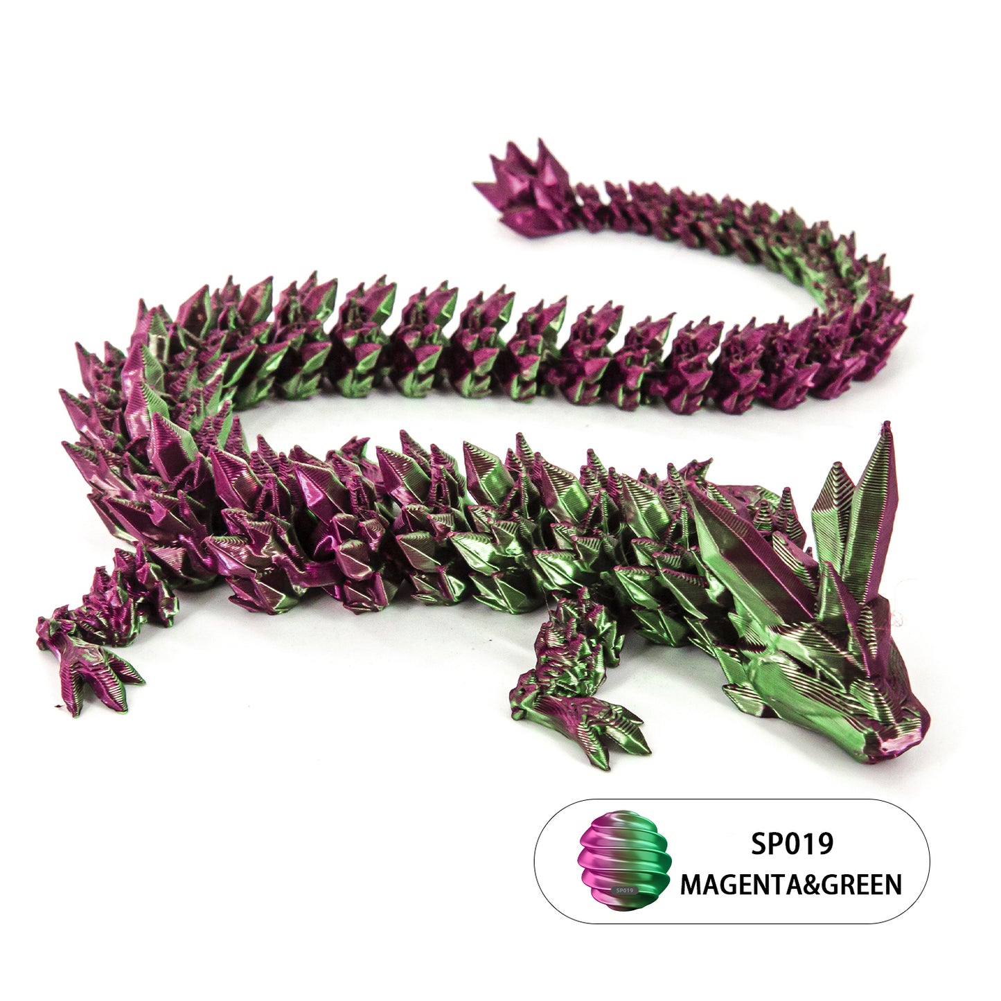 10PCS 3D printed crystal dragon