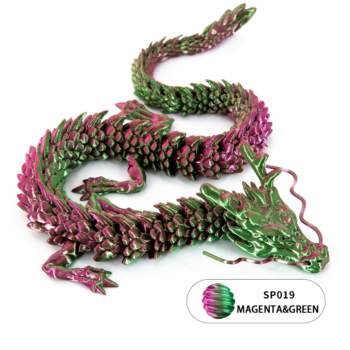10PCS 3D Printed Flexible Articulated Dragon Set
