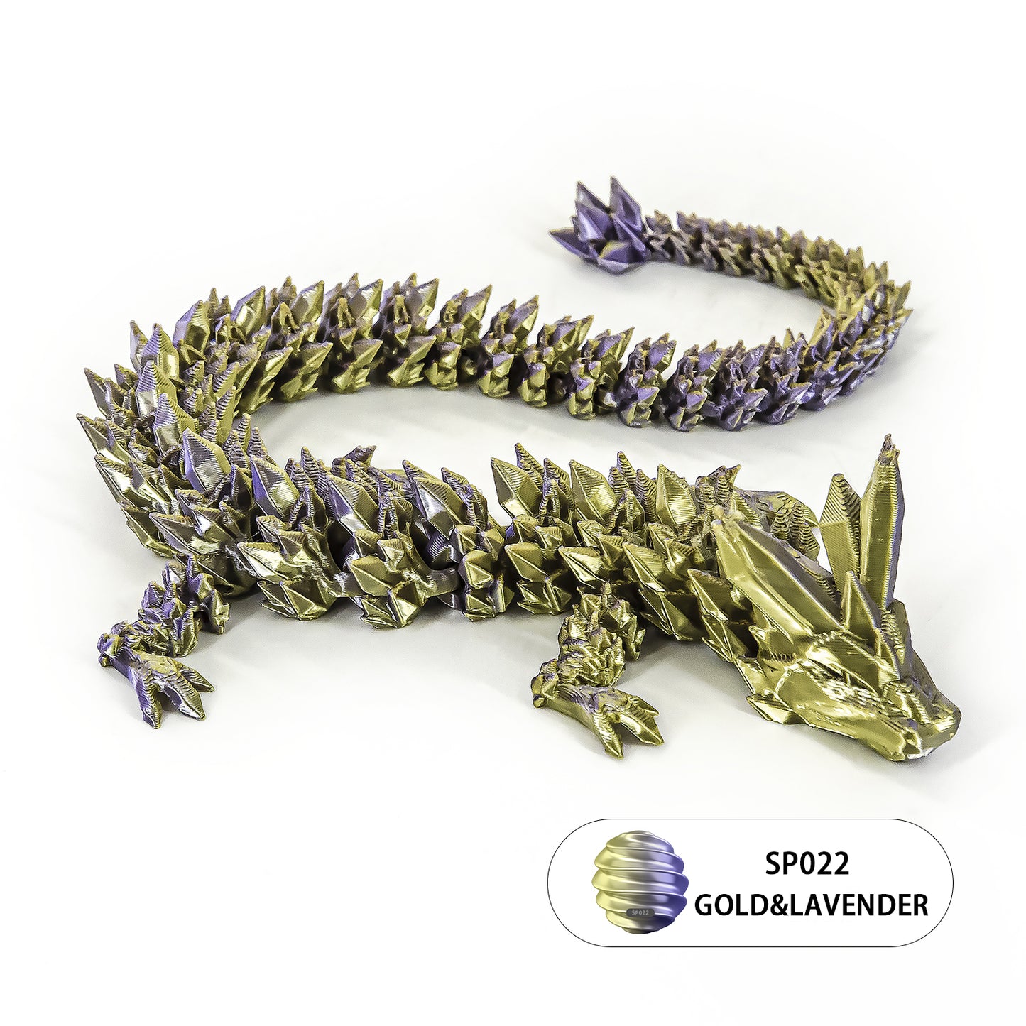 10PCS 3D printed crystal dragon